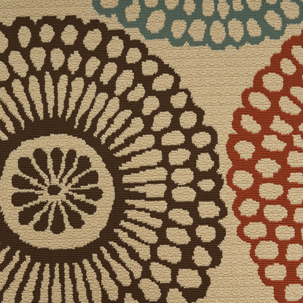 GDF Studio Jim Indoor Floral Area Rug, 5'x8'