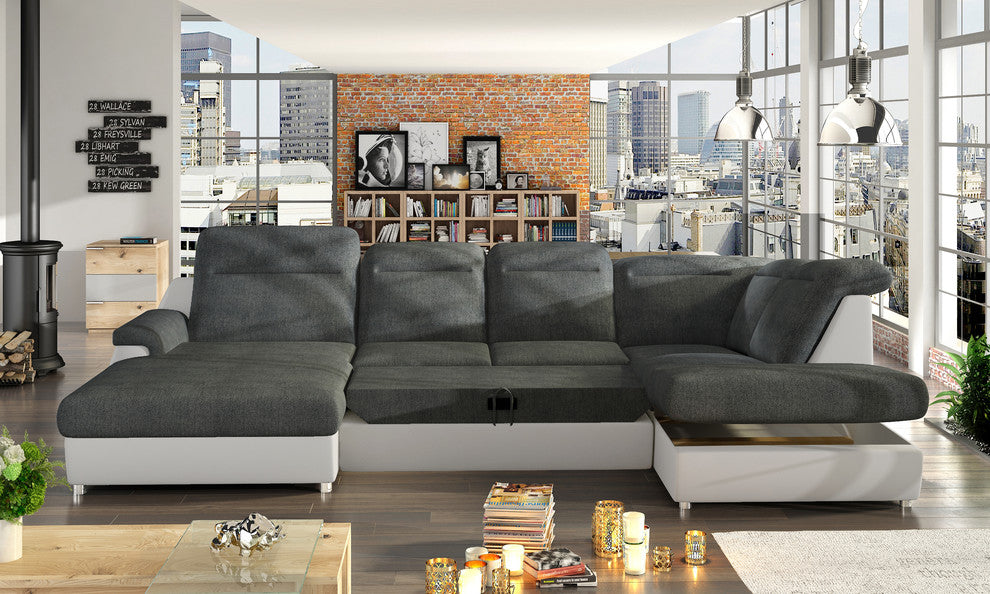 MONERO XL Sleeper Sectional Sofa, Right