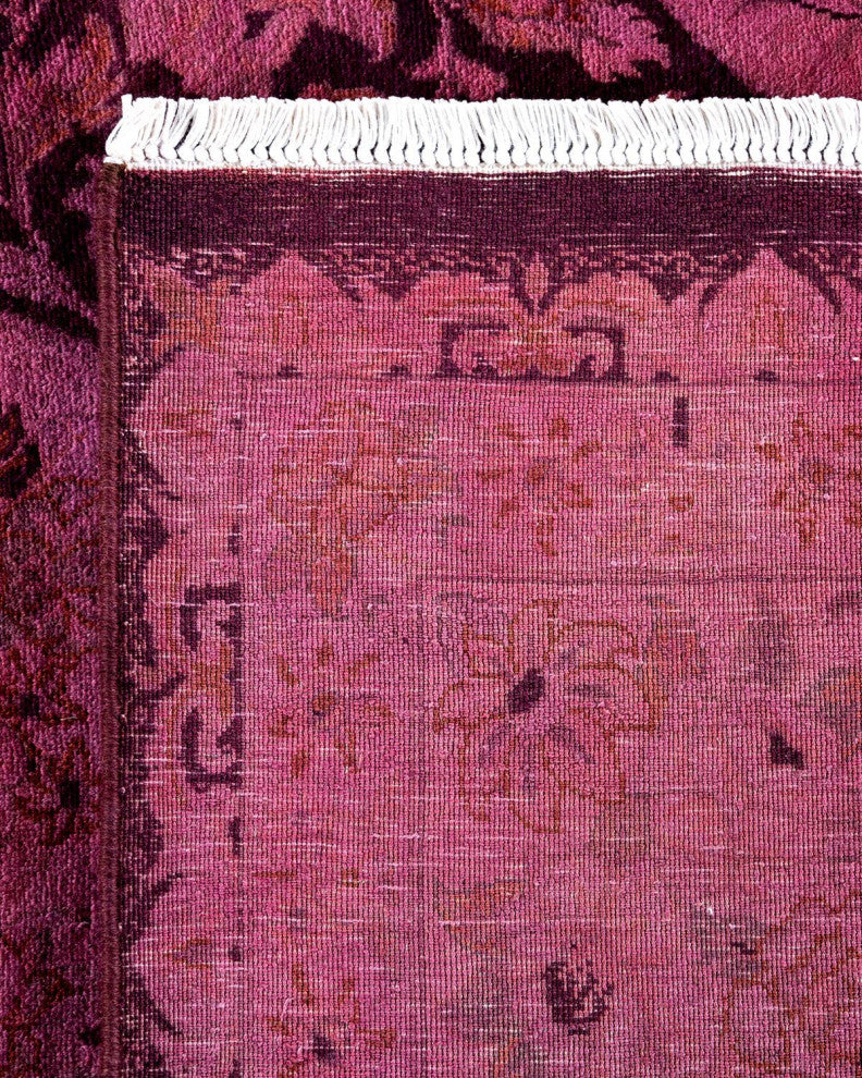 Overdyed, One-of-a-Kind Hand-Knotted Area Rug Pink, 8'2"x10'2"