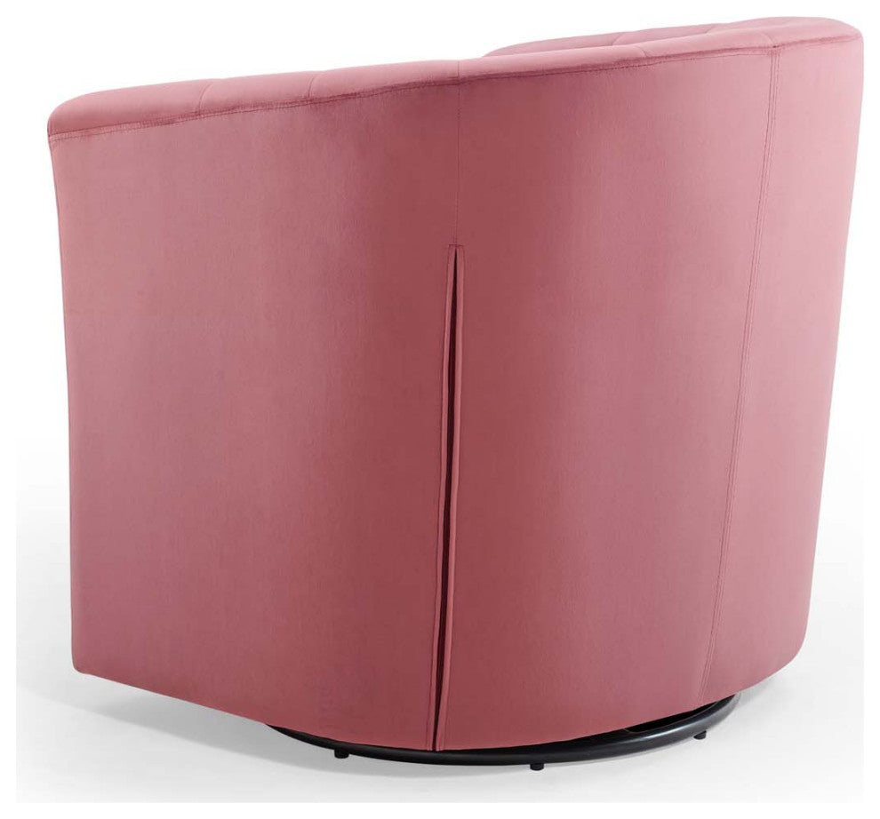 Tufted Armchair Accent Chair, Velvet, Pink, Modern, Living Lounge Hospitality