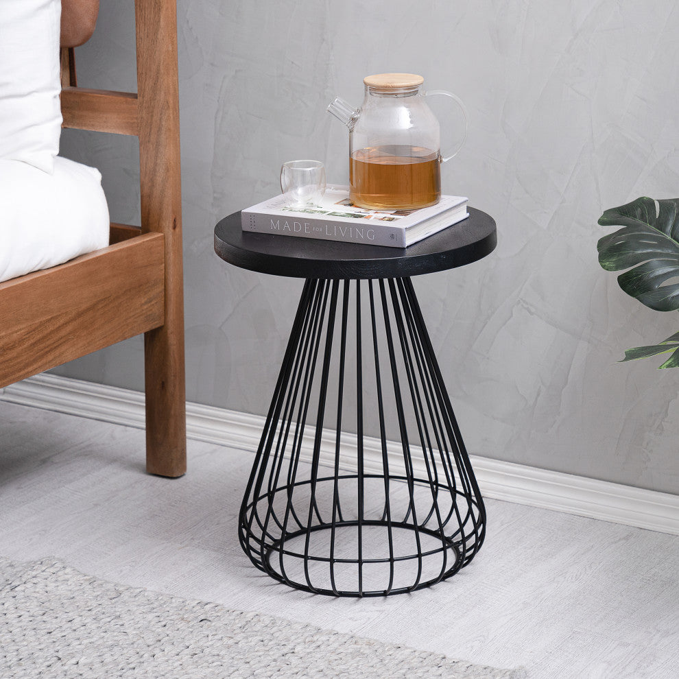 Melody Designer Cage Table, Black/Black