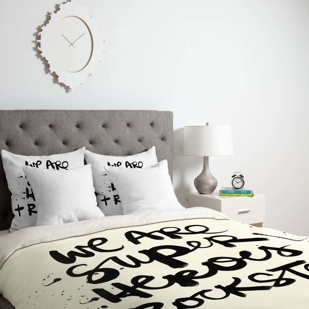 Deny Designs Kal Barteski Superheroes Duvet Cover - Lightweight