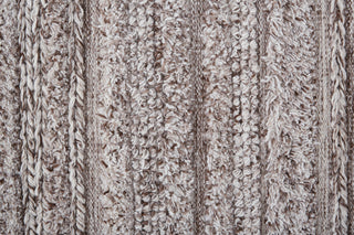 Weave & Wander Akton Shag Rug, Ivory/Rustic Brown, 2ft x 3ft Rug