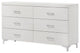Benzara BM262110 Dresser With 6 Drawers and Bar Handle, White