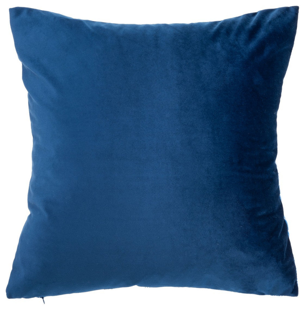 Safavieh Loran Pillow, Navy/Grey, 1'6" Square