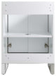 Opulence Bath Vanity, White Matte, 24", Chrome Hardware, White Carrara Top