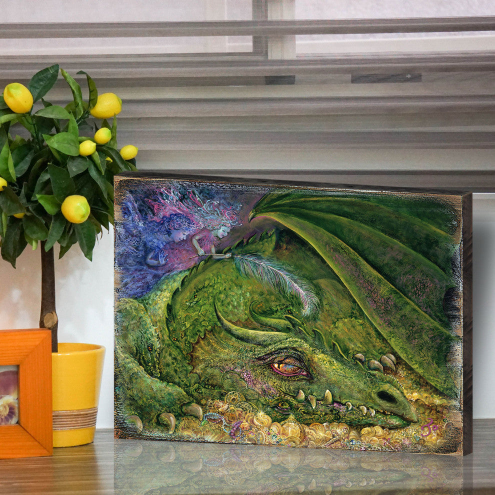 Never Tickle A Sleeping Dragon Wall and Table Top Wooden Decor, 12x9