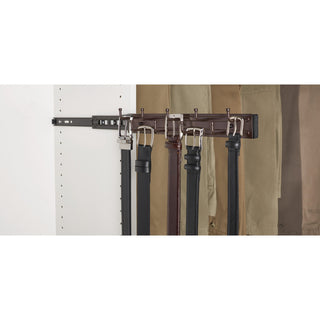 Sliding Belt Rack for Custom Closet Systems, Oil Rubbed Bronze