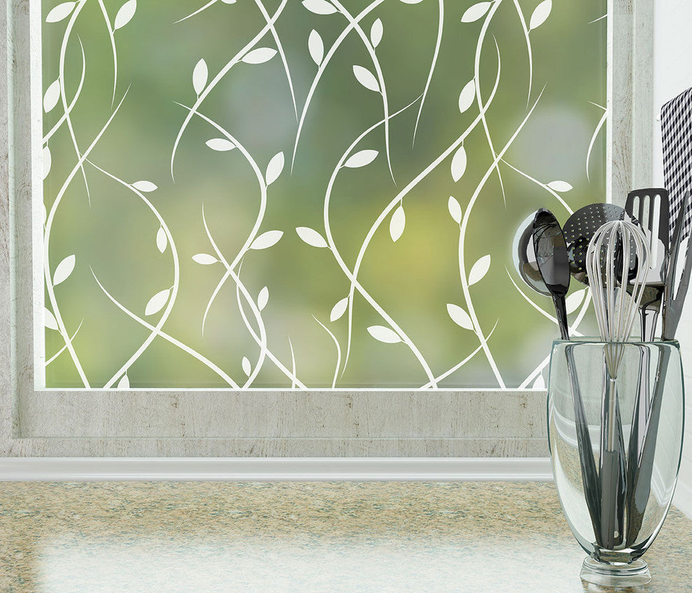 Vines Privacy Window Film, Non-Adhesive, Large 48"x84"