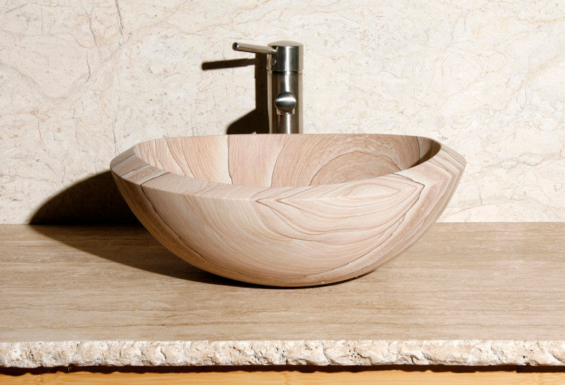 V-VO18B Sand Dune Polished Vessel Sink