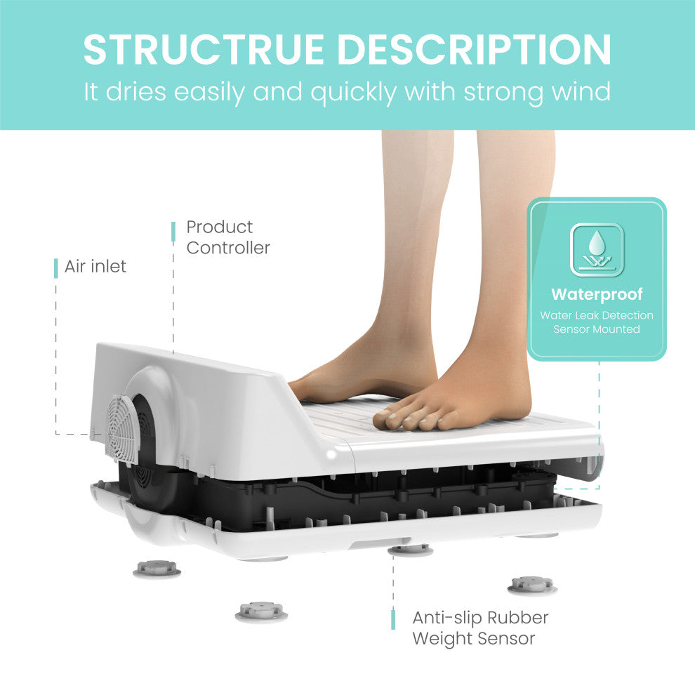 Full Body and Foot Dryer, White