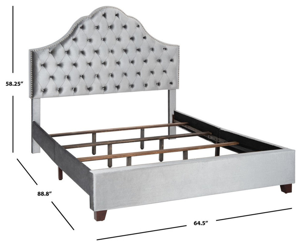 Safavieh Beckham Bed, Light Grey