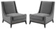Confident Lounge Chair Upholstered Performance Velvet Set of 2 - Gray