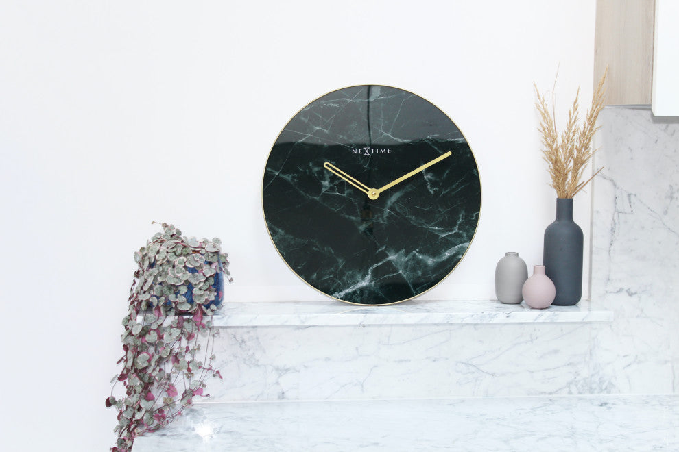 NeXtime Marble Wall Clock, Black