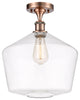 Innovations 516-1C-AC-G652-12-LED 1-Light Semi-Flush Mount, Antique Copper