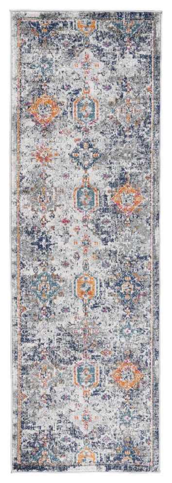 Montana Myro Runner, Blue, 2'7" x 8', Geometric