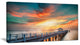 "Fascinating Sky and Wooden Bridge" Sea Pier Wall Art, 32"x16"
