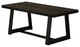 Classic Rectangular Dining Room Table (72in / 1830mm), Black Wirebrush