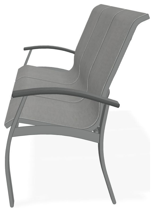 Belle Isle Sling 3-Seat Outdoor Sofa, Alloy/Graphite