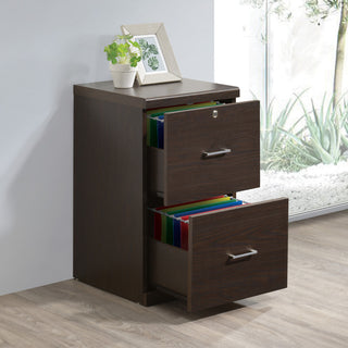 Alpine 2-Drawer Vertical File With Lockdowel Fastening System, Espresso Finish