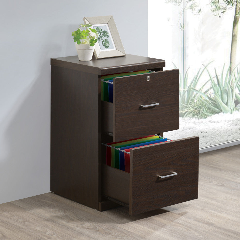 Alpine 2-Drawer Vertical File With Lockdowel Fastening System, Espresso Finish