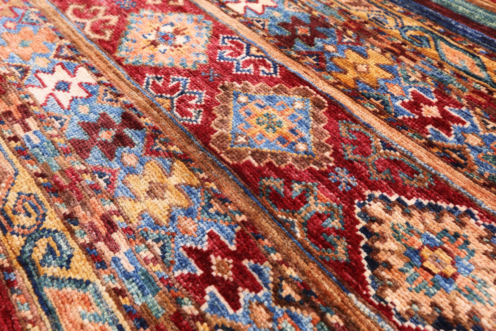 Runner Khorjin Super Kazak Hand-Knotted Rug 2' 8" X 9' 10" Q5491