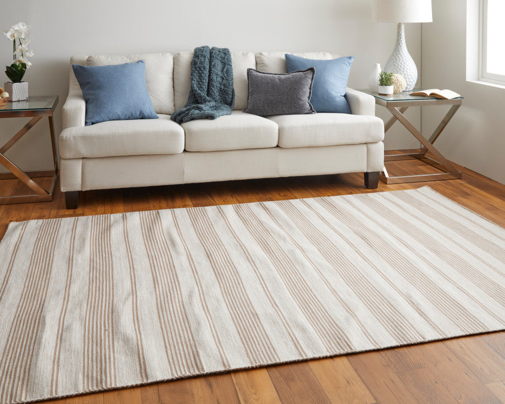 Weave & Wander Granberg Eco-Friendly PET Rug, Mushroom, 10' X 14'