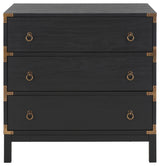 Safavieh Galio 3-Drawer Chest, Black/Gold