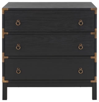 Safavieh Galio 3-Drawer Chest, Black/Gold