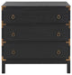 Safavieh Galio 3 Drawer Chest, Black/Gold