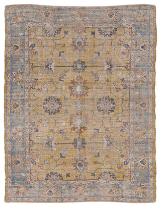 Morris Gold/Light Blue Karissa Distressed Moroccan Accent Rug, 8' 6" X 11"6"