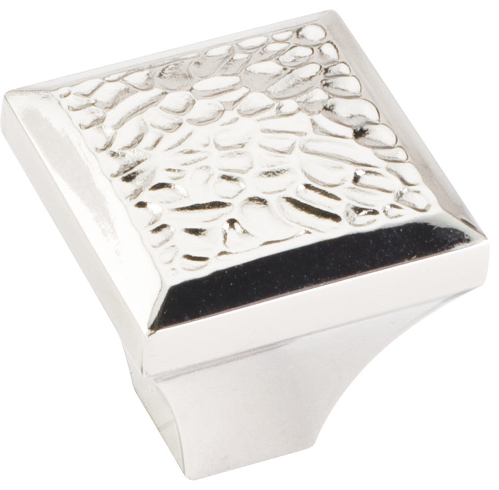 Jeffrey Alexander 457NI Solana Square Cabinet Knob, Polished Nickel