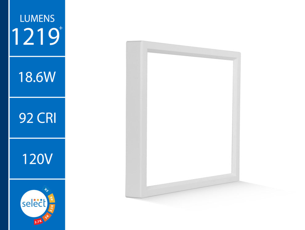 DSE 9" White Square Selectable LED Surface Mount Downlight