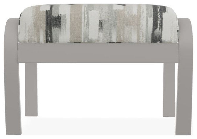 Belle Isle Cushion Outdoor Ottoman, Dreamscape Seaglass/Warm Gray