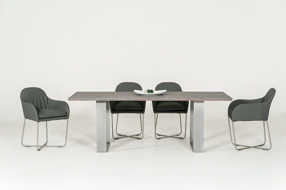 Modrest Murphy Modern Gray Aged Oak Dining Table