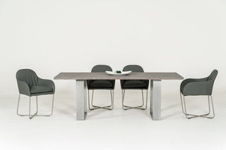 Modrest Murphy Modern Gray Aged Oak Dining Table