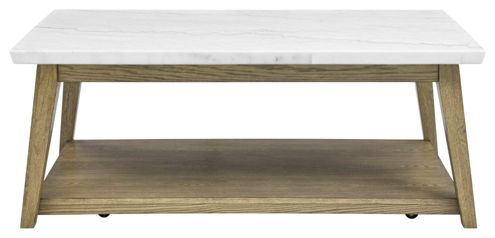 Vida Marble Top Cocktail Table w/Casters