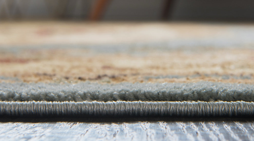 Unique Loom Light Blue Henry Versailles 6' 0 x 9' 0 Area Rug