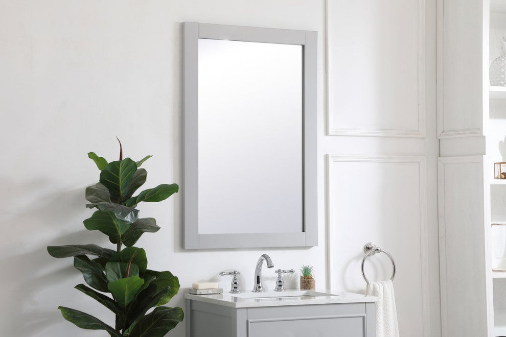 Anderson Rectangle Vanity Mirror, 24", Gray