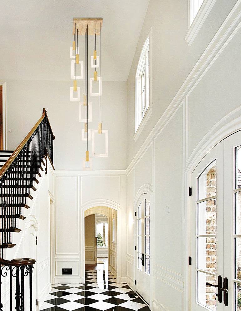 Anello LED Pendant With White Oak Finish