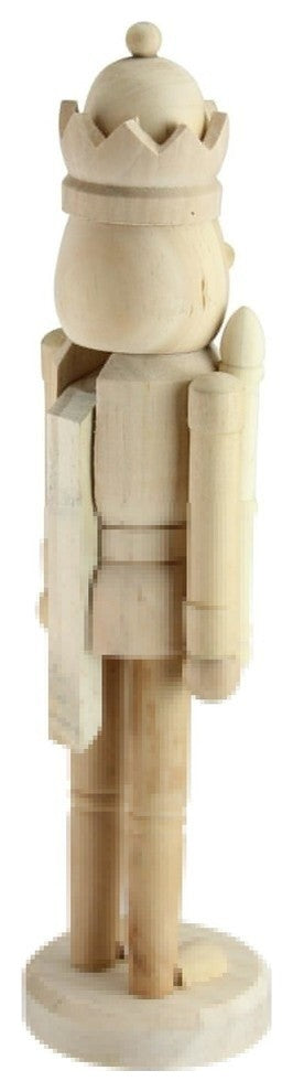 14.5" Traditional Unfinished Wood Paintable Nutcracker