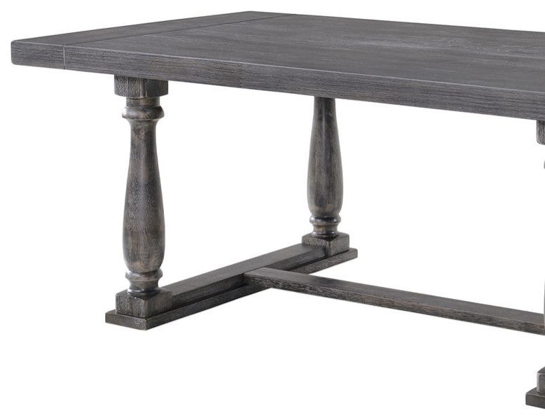 ACME Bernard Dining Table in Weathered Gray Oak