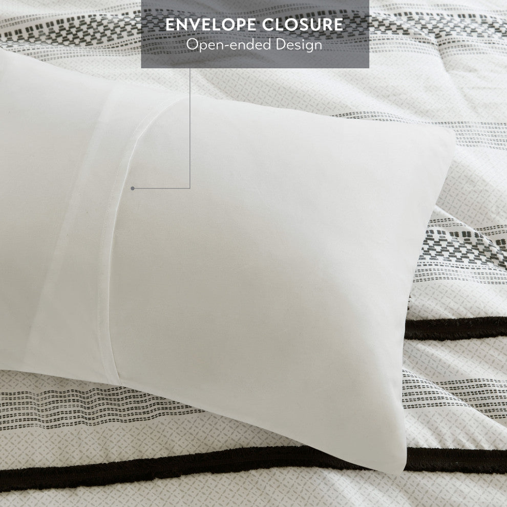 Madison Park Carolina 7 Piece Stripe Comforter and Quilt Set