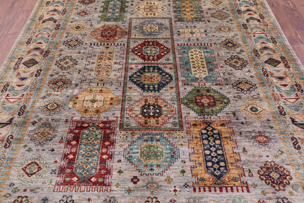 Fine Turkmen Ersari Hand-Knotted Wool Rug 6' 9" X 10' 0" - Q12198