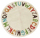 38" Round Cotton Tufted Alphabet Rug