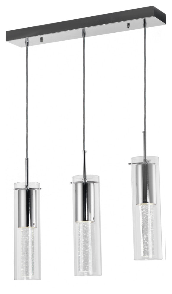 Lazzur Essonne 3 Light 24" Polished Chrome Pendant