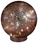 Decorative Glass Starry Globe Light, 8"x8.5", Rose Gold