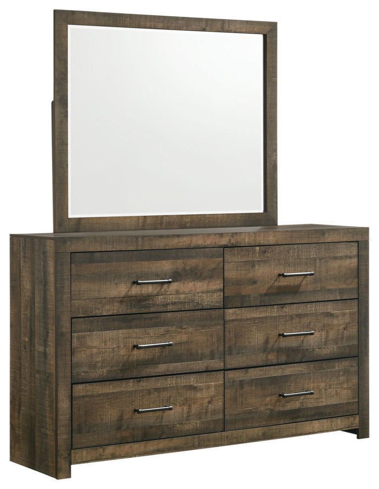 Picket House Furnishings Beckett Bookcase Panel 6PC Bedroom Set with Bluetooth