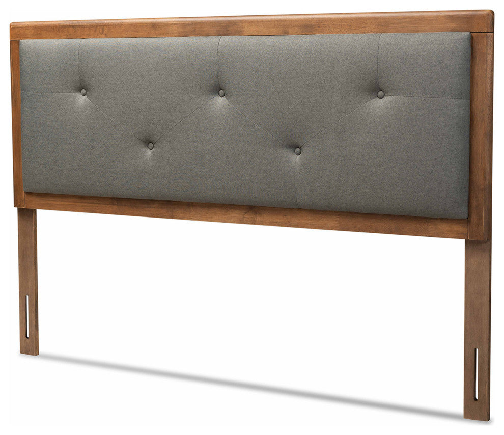Saiah Modern Farmhouse Headboard Dark Gray, Queen