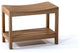 Outdoor Teak Patio Praha Shower Spa Bench With Bottom Shelf, 24"